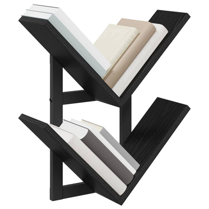vidaXL Wall Floating Shelf 2 pcs Black Oak 43 x 15 x 47 cm