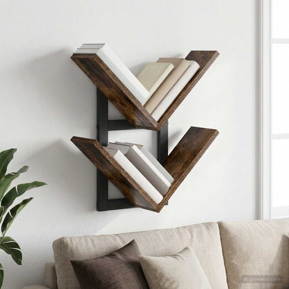 vidaXL Wall Floating Shelf Smoked Oak 43 x 15 x 47 cm Engineered Wood