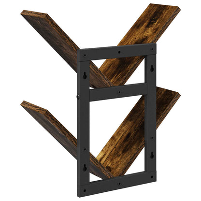 vidaXL Wall Floating Shelf 2 pcs Smoked Oak 43 x 15 x 47 cm