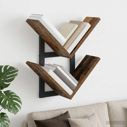 vidaXL Wall Floating Shelf Old Wood 43 x 15 x 47 cm Engineered Wood