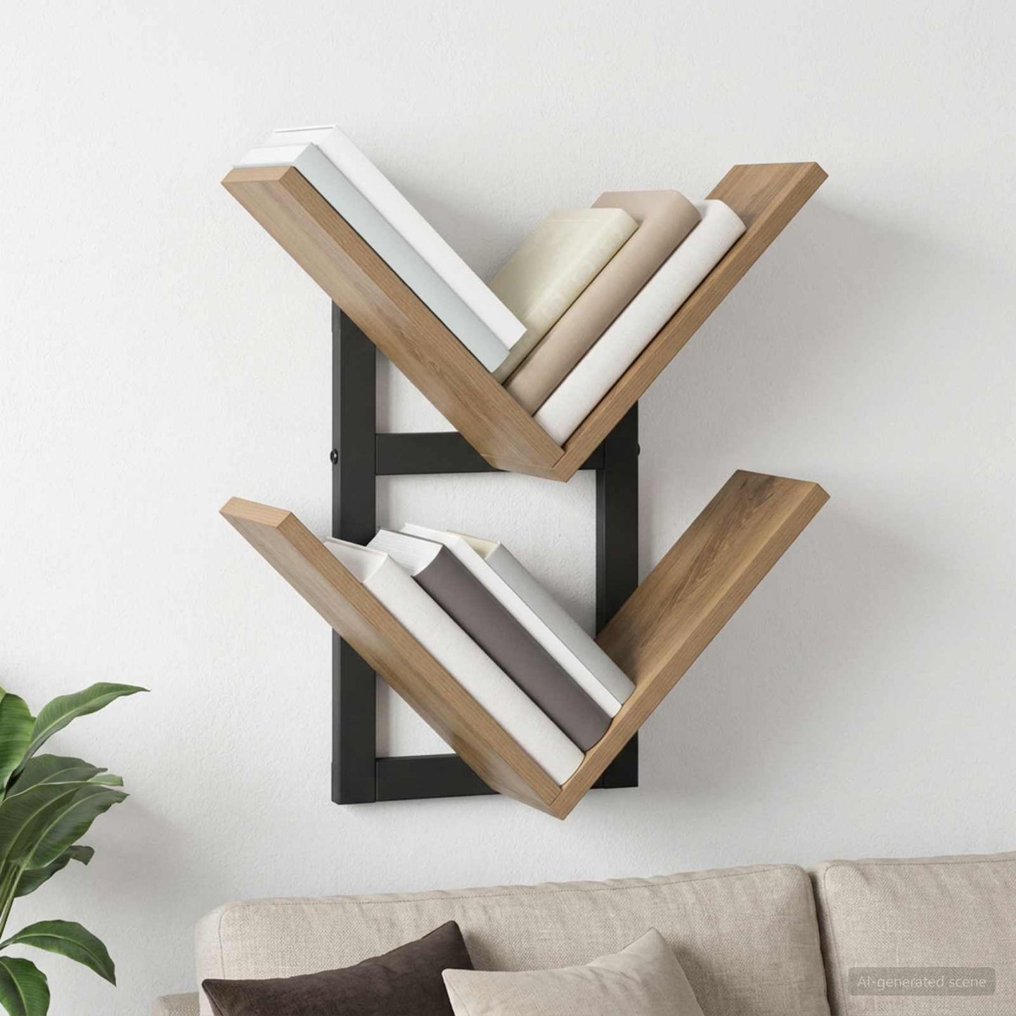 vidaXL Wall Floating Shelf Artisan Oak 43 x 15 x 47 cm Engineered Wood