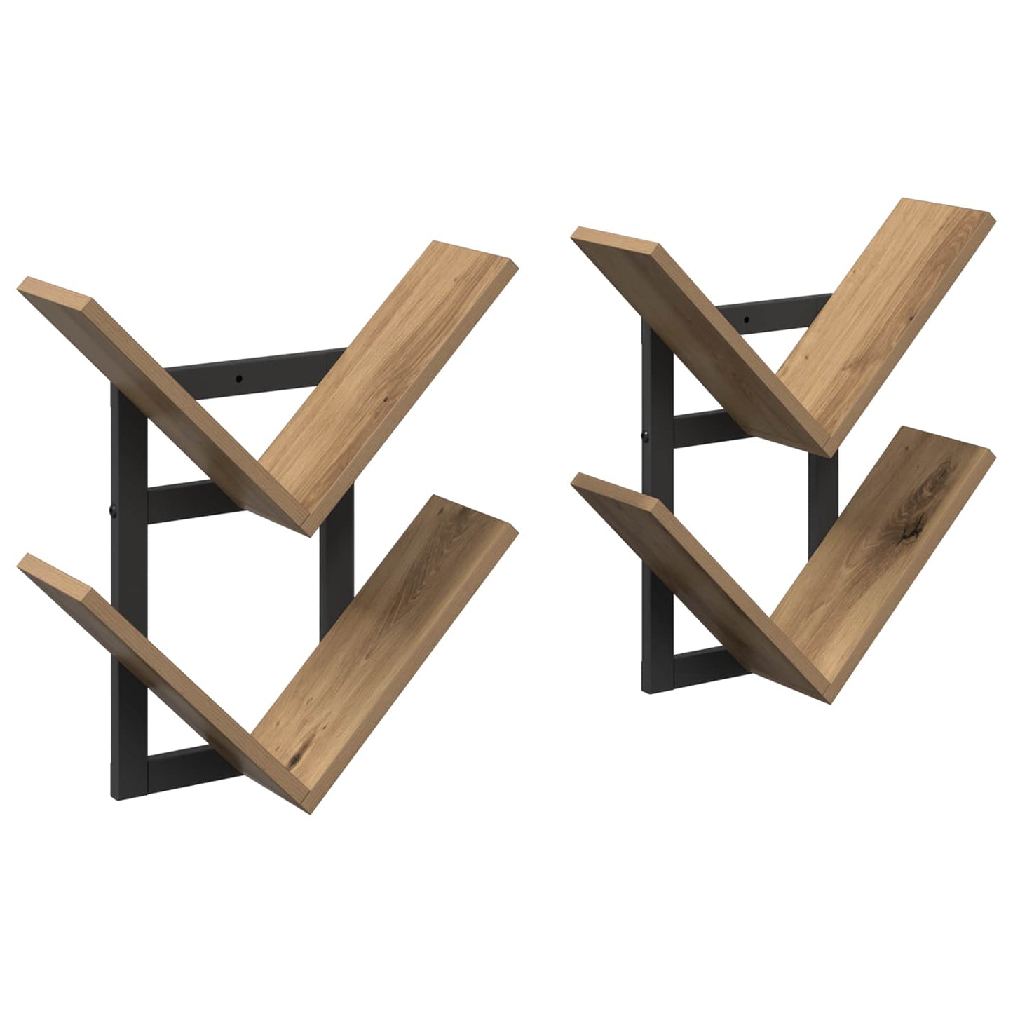 vidaXL Wall Floating Shelf 2 pcs Artisan Oak 43 x 15 x 47 cm