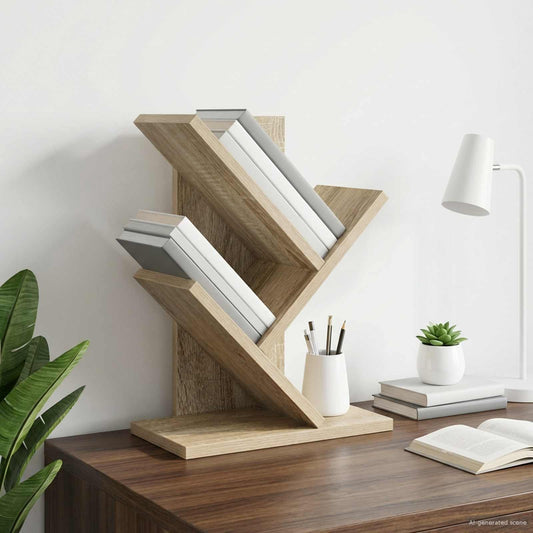 vidaXL Tree Bookshelf 3-Tier 30 x 18 x 40 cm Engineered Wood