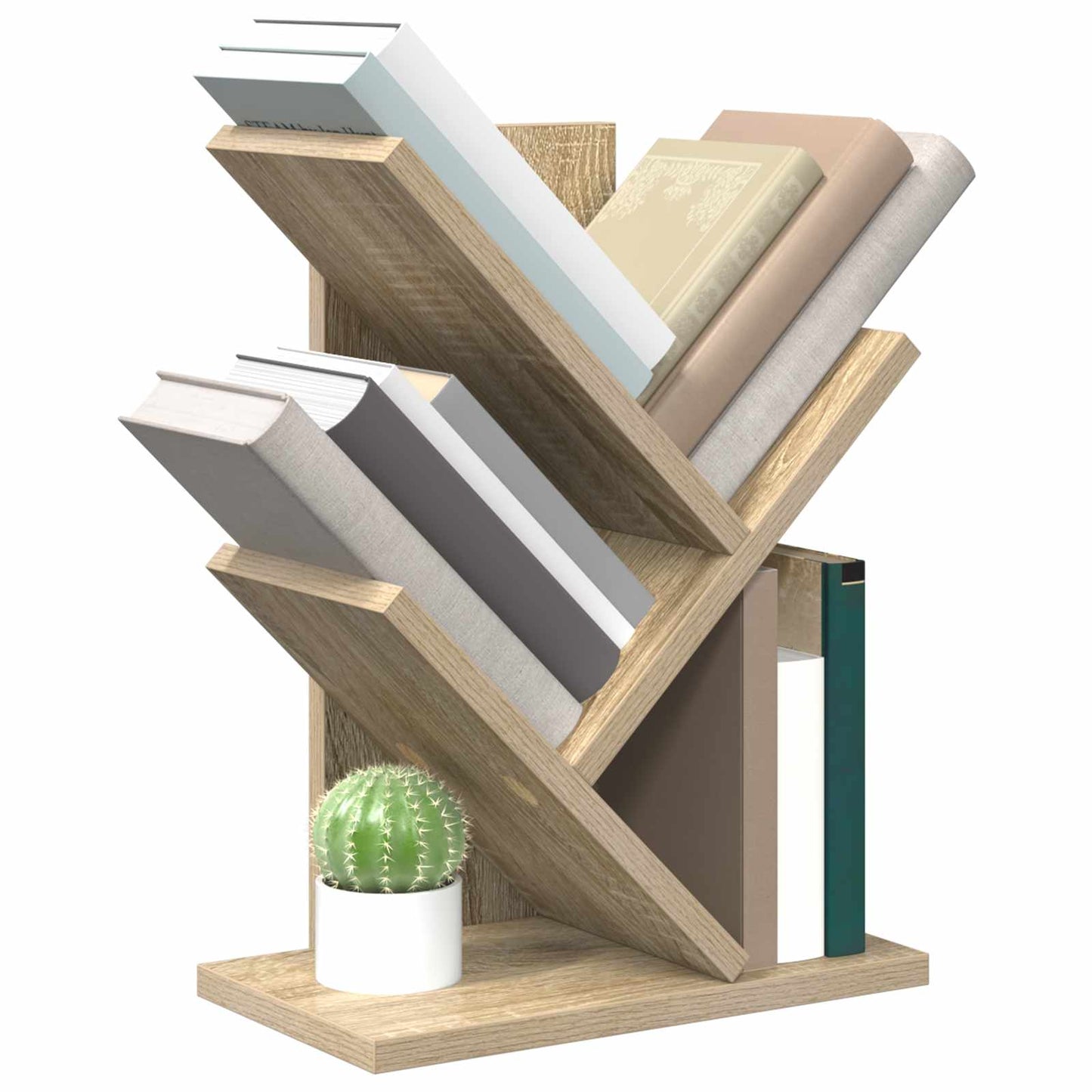 vidaXL Tree Bookshelf 3-Tier 30 x 18 x 40 cm Engineered Wood