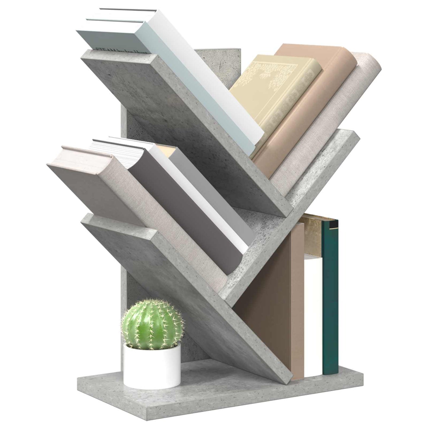 vidaXL Tree Bookshelf 3-Tier 30 x 18 x 40 cm Engineered Wood