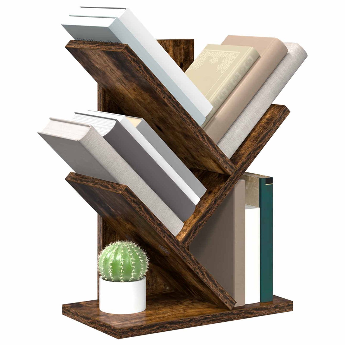 vidaXL Tree Bookshelf 3-Tier 30 x 18 x 40 cm Engineered Wood
