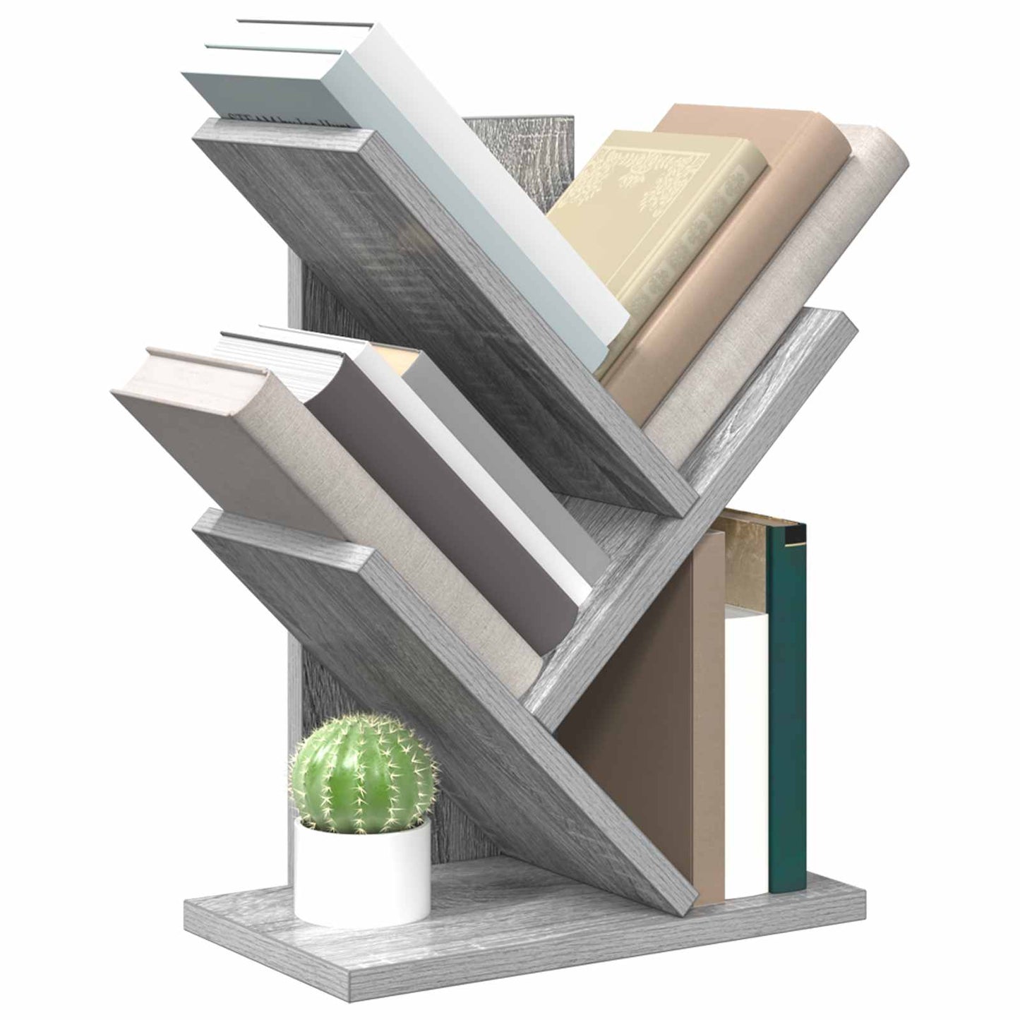 vidaXL Tree Bookshelf 3-Tier 30 x 18 x 40 cm Engineered Wood