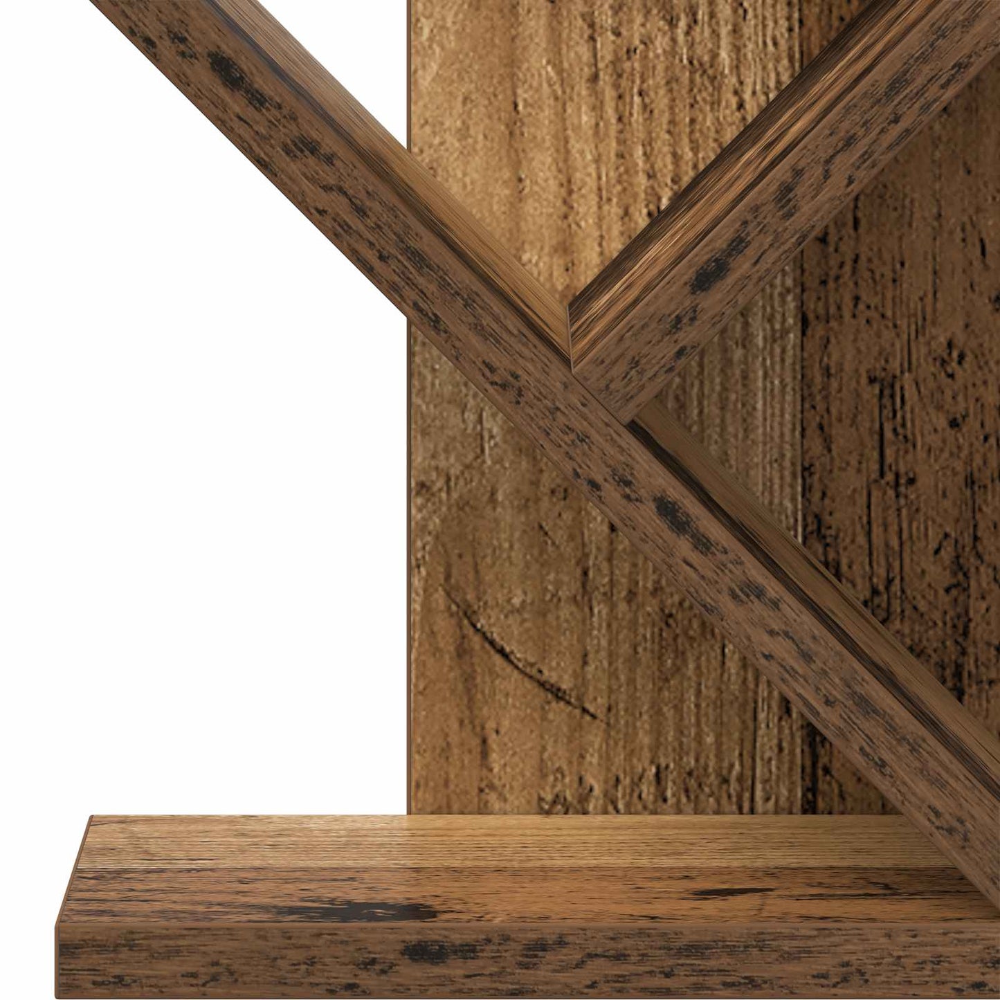 vidaXL Tree Bookshelf 3-Tier 30 x 18 x 40 cm Engineered Wood Old Wood