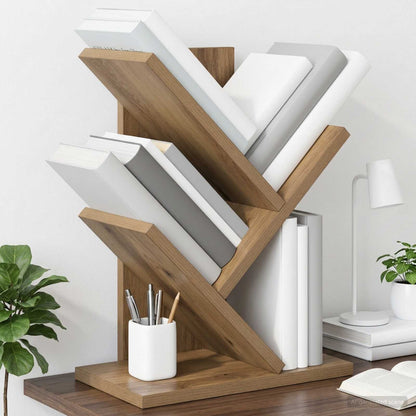 vidaXL Tree Bookshelf 3-Tier 30 x 18 x 40 cm Engineered Wood