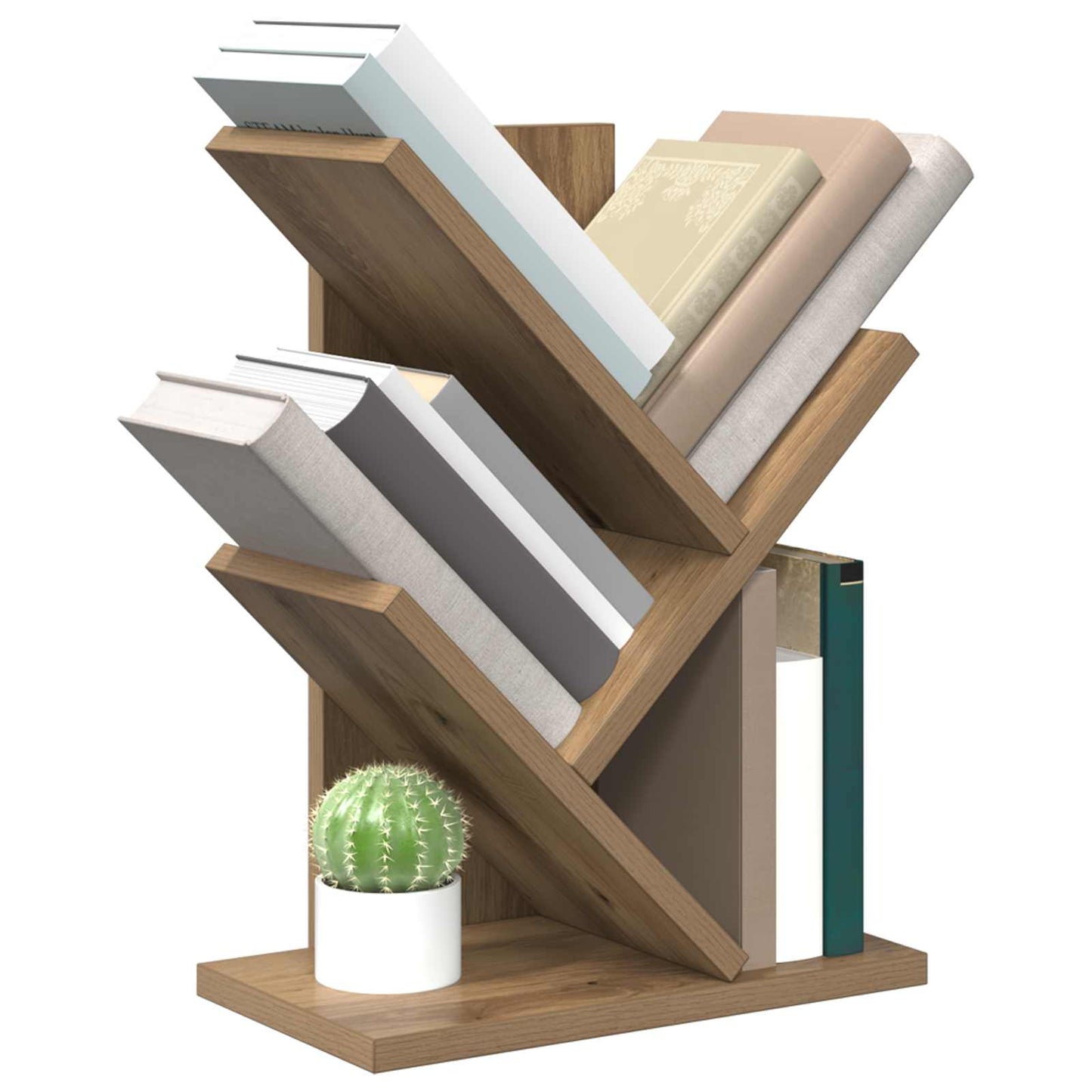 vidaXL Tree Bookshelf 3-Tier 30 x 18 x 40 cm Engineered Wood