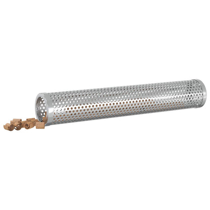 vidaxl Smoker Tube 2 pcs Ø 5 x 30 cm Stainless Steel 304 Silver