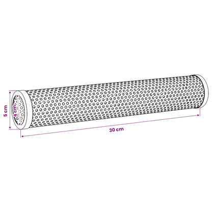 vidaxl Smoker Tube 2 pcs Ø 5 x 30 cm Stainless Steel 304 Silver