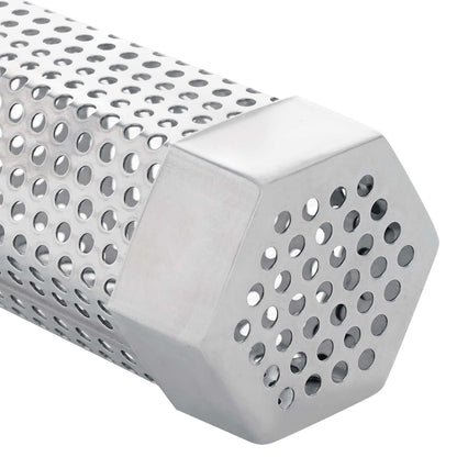 vidaxl Smoker Tube 2 pcs 5 x 5 x 30 cm Stainless Steel 304 Silver