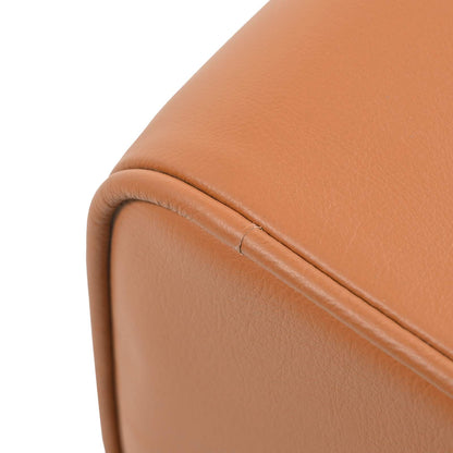 vidaXL Bench 40 x 30 x 45 cm Real Leather Brown