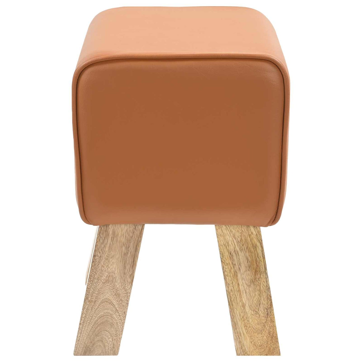 vidaXL Bench 40 x 30 x 45 cm Real Leather Brown