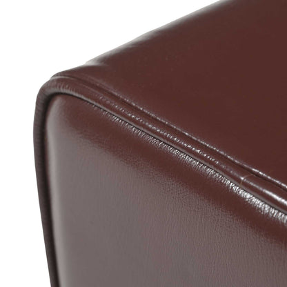 vidaXL Bench 40 x 30 x 45 cm Real Leather Dark Brown