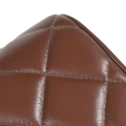vidaXL Bench 40 x 30 x 45 cm Real Leather Brown Diamond