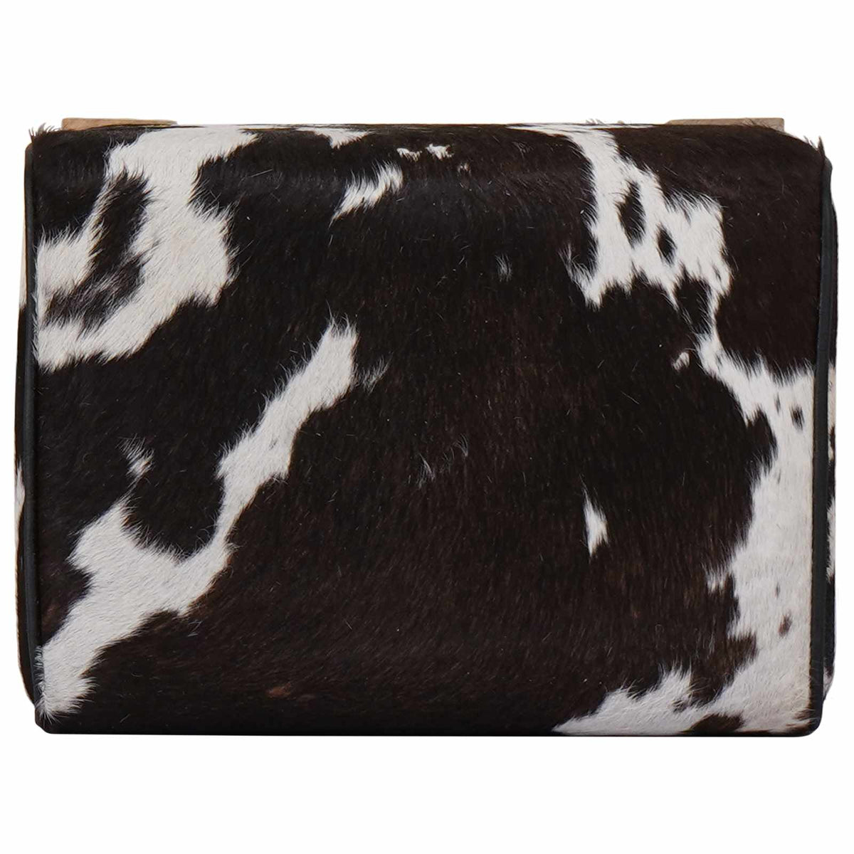vidaXL Bench 40 x 30 x 45 cm Real Leather Black and White