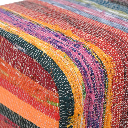 vidaXL Bench 40 x 30 x 45 cm Real Leather Multicolour
