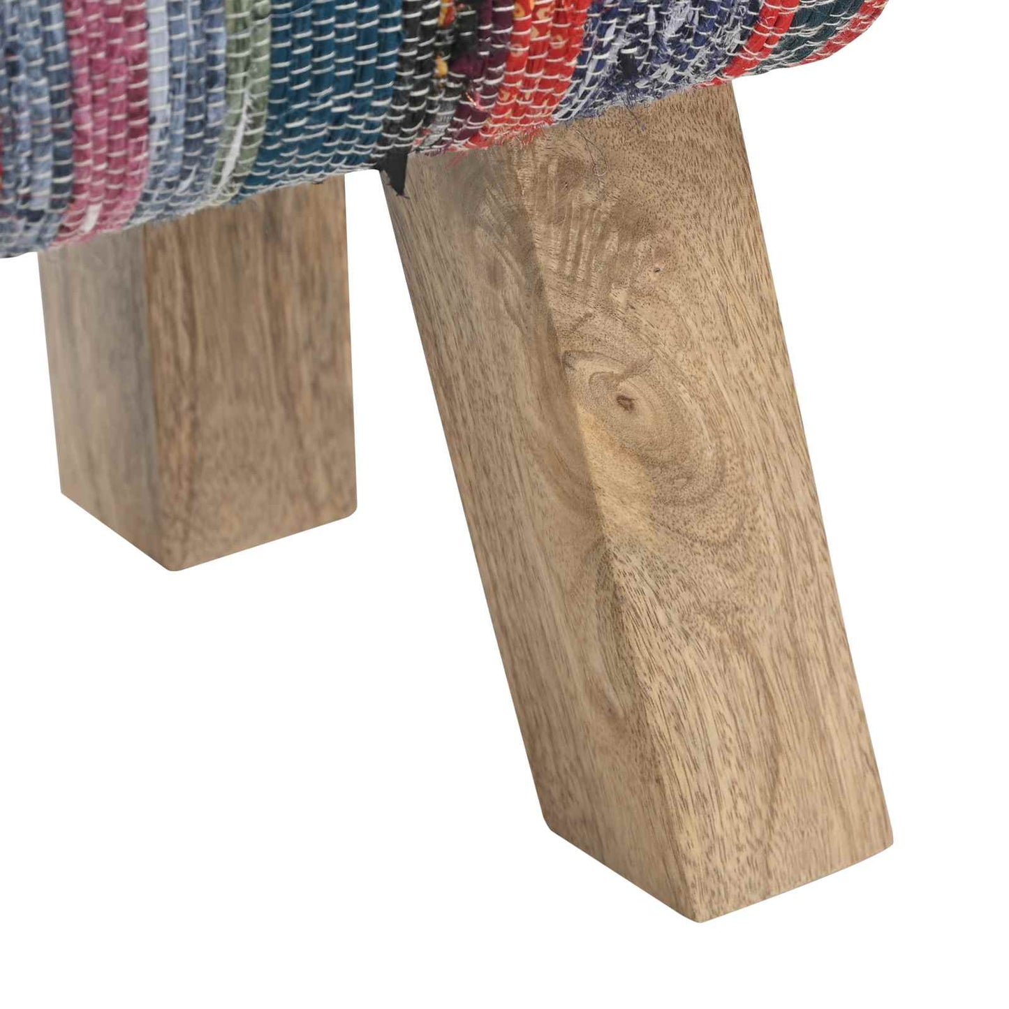 vidaXL Bench 40 x 30 x 45 cm Real Leather Multicolour