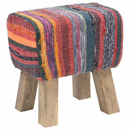 vidaXL Bench 40 x 30 x 45 cm Real Leather Multicolour