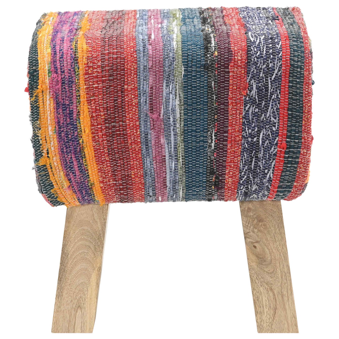 vidaXL Bench 40 x 30 x 45 cm Real Leather Multicolour