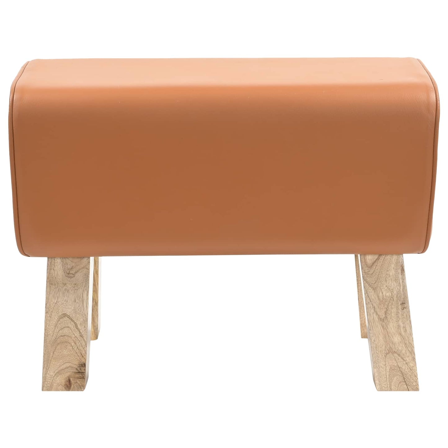 vidaXL Bench 60 x 30 x 45 cm Real Leather Brown