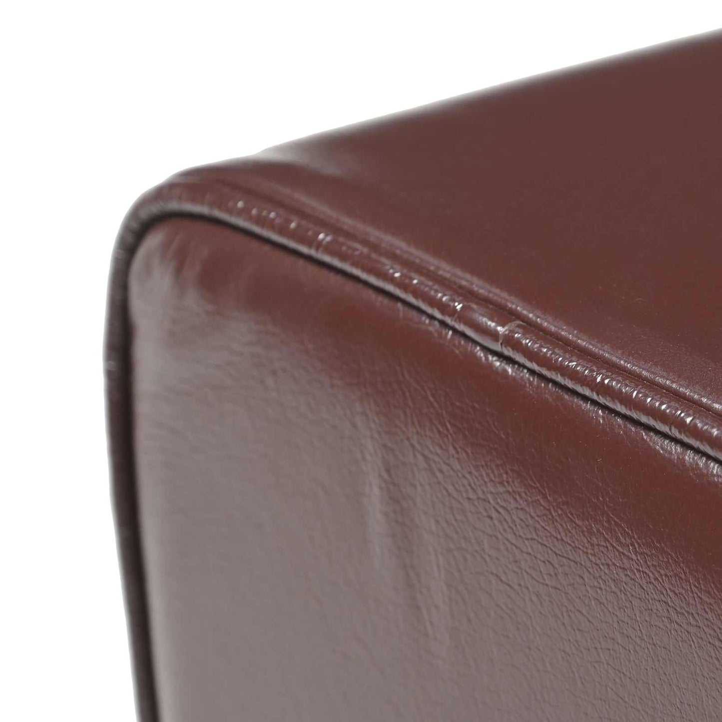 vidaXL Bench 60 x 30 x 45 cm Real Leather Dark Brown