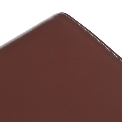 vidaXL Bench 60 x 30 x 45 cm Real Leather Dark Brown