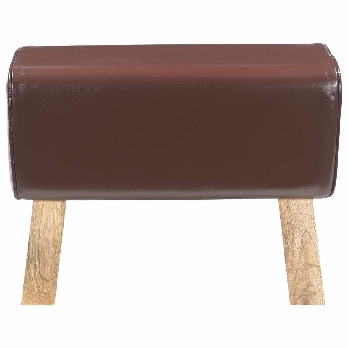 vidaXL Bench 60 x 30 x 45 cm Real Leather Dark Brown