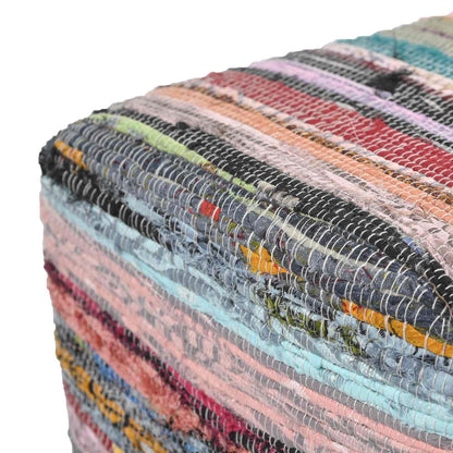 vidaXL Bench 60 x 30 x 45 cm Real Leather Multicolour