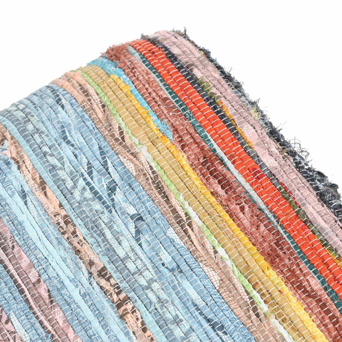 vidaXL Bench 60 x 30 x 45 cm Real Leather Multicolour
