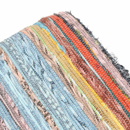 vidaXL Bench 60 x 30 x 45 cm Real Leather Multicolour