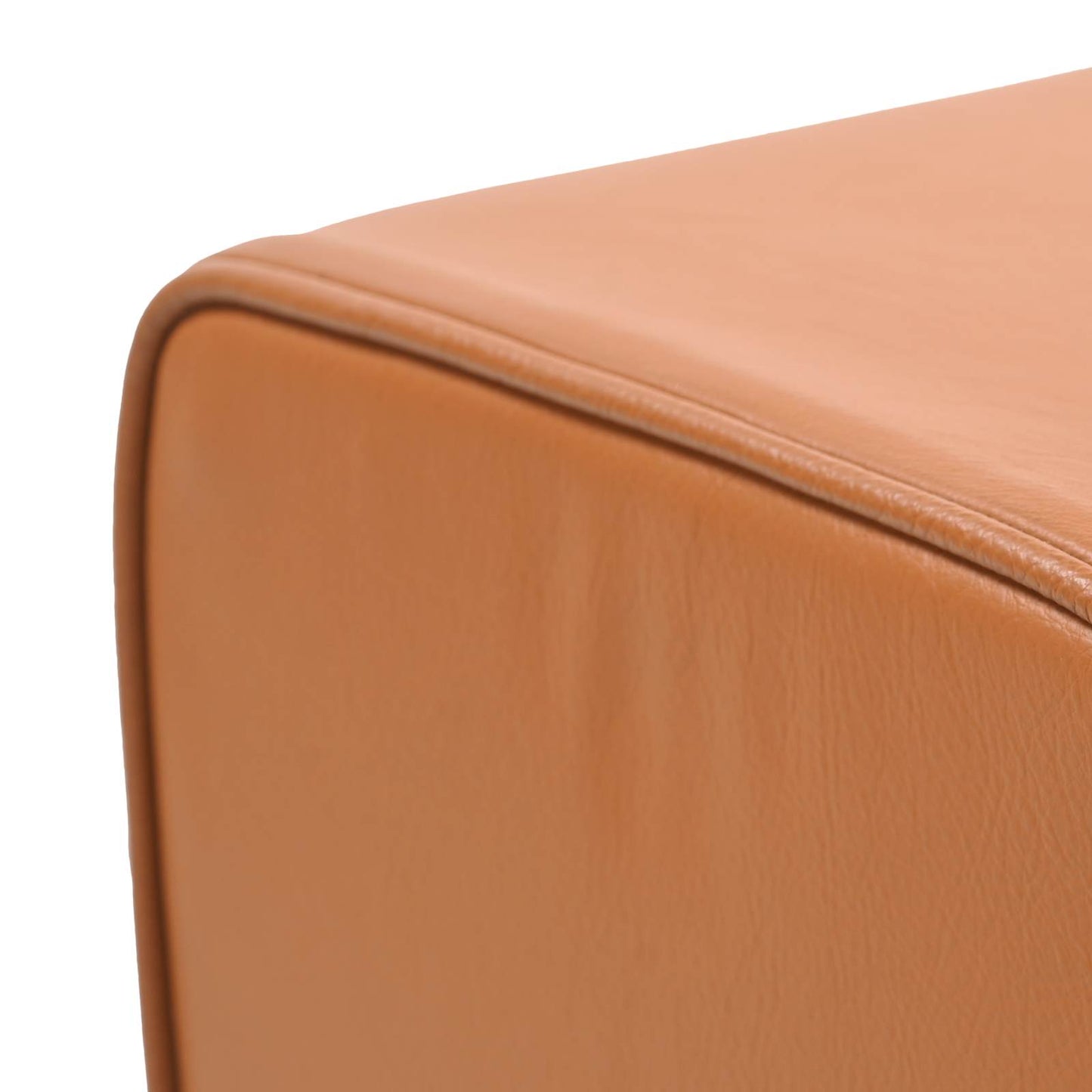 vidaXL Bench 110 x 30 x 45 cm Real Leather Brown
