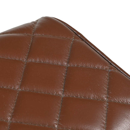 vidaXL Bench 110 x 30 x 45 cm Real Leather Brown Diamond