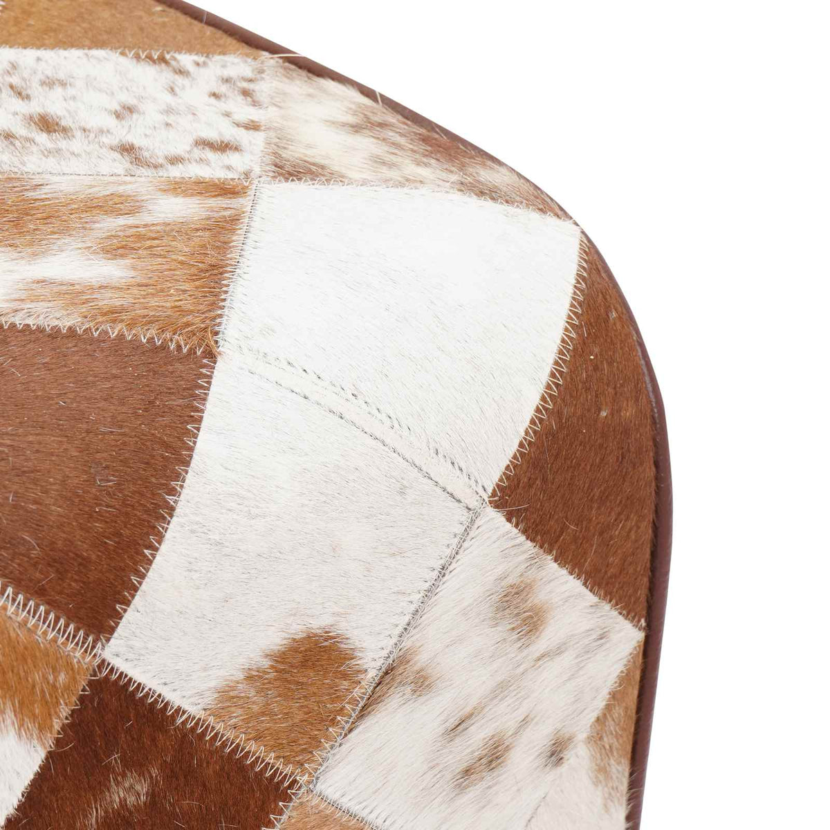 vidaXL Bench 110 x 30 x 45 cm Real Leather Brown Patchwork