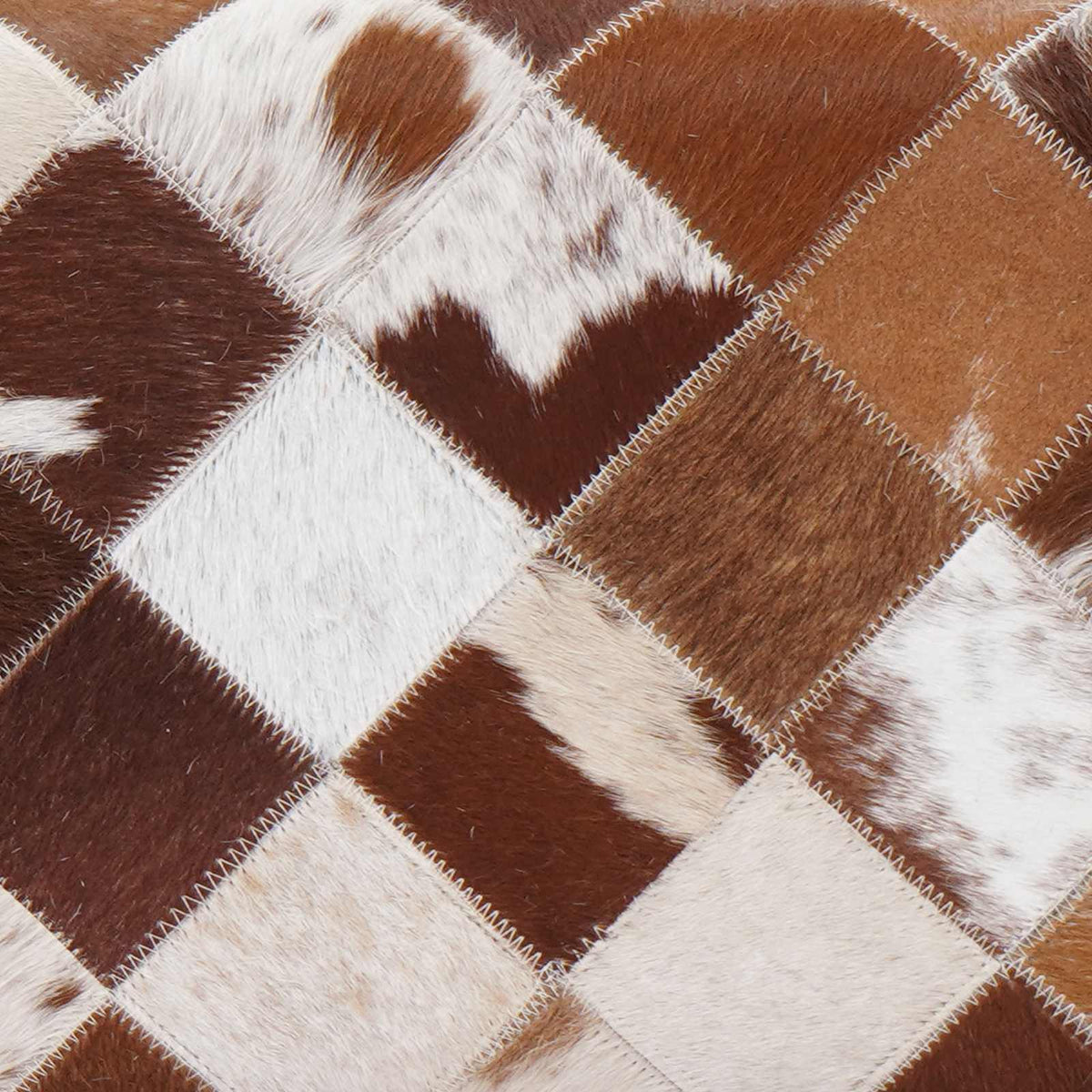 vidaXL Bench 110 x 30 x 45 cm Real Leather Brown Patchwork
