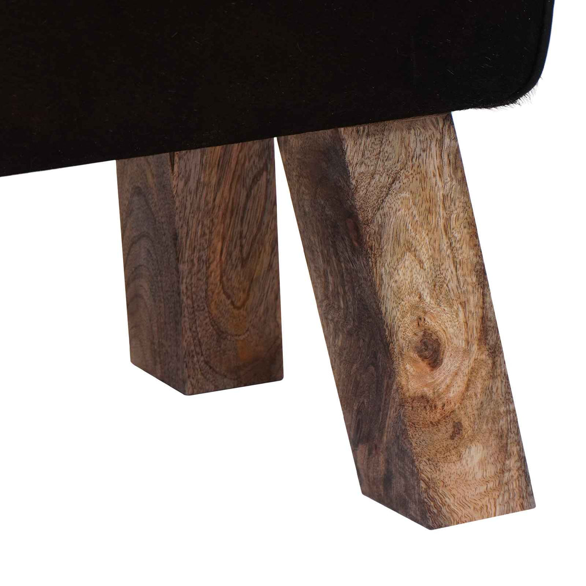 vidaXL Bench 110 x 30 x 45 cm Real Leather Black and White