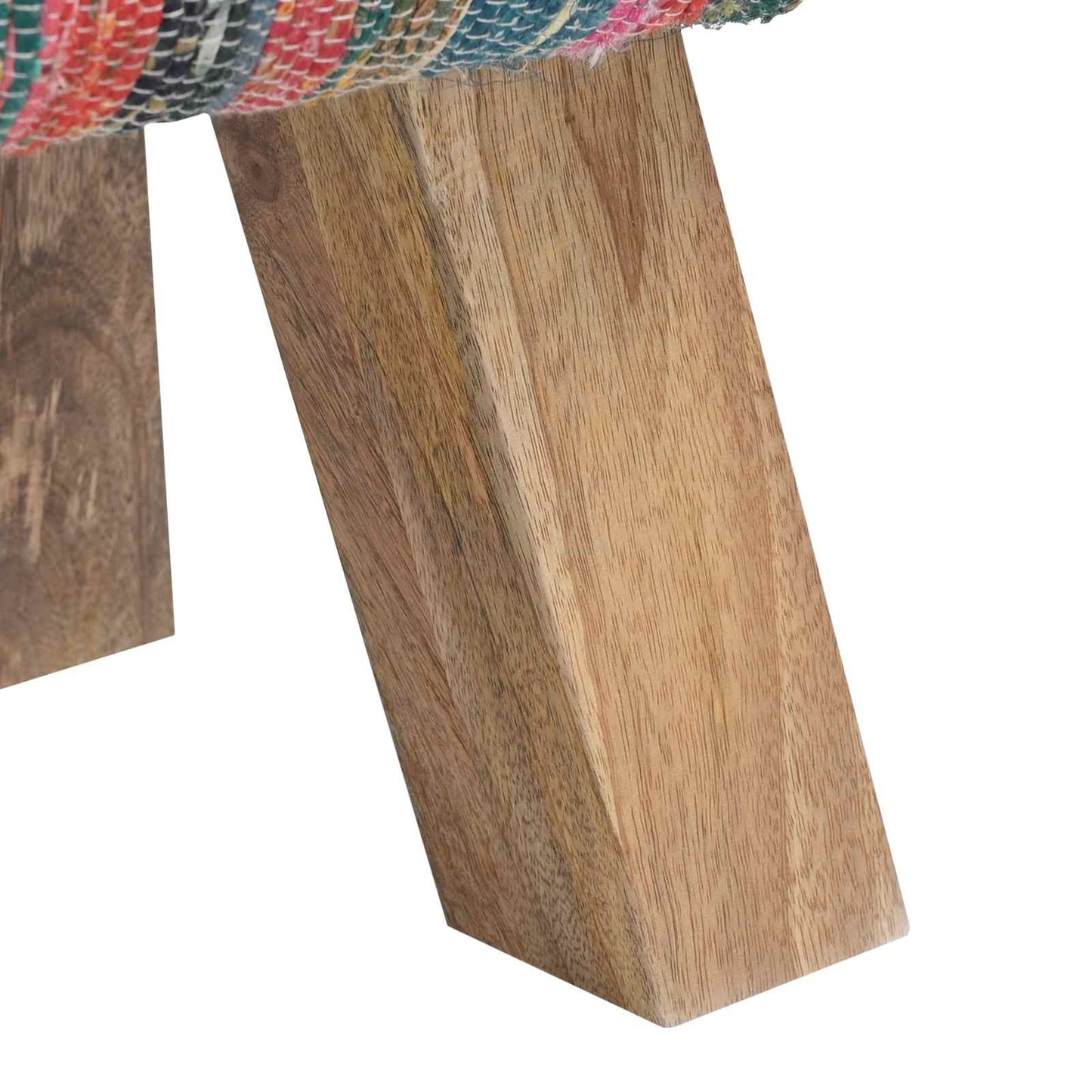 vidaXL Bench 110 x 30 x 45 cm Real Leather Multicolour