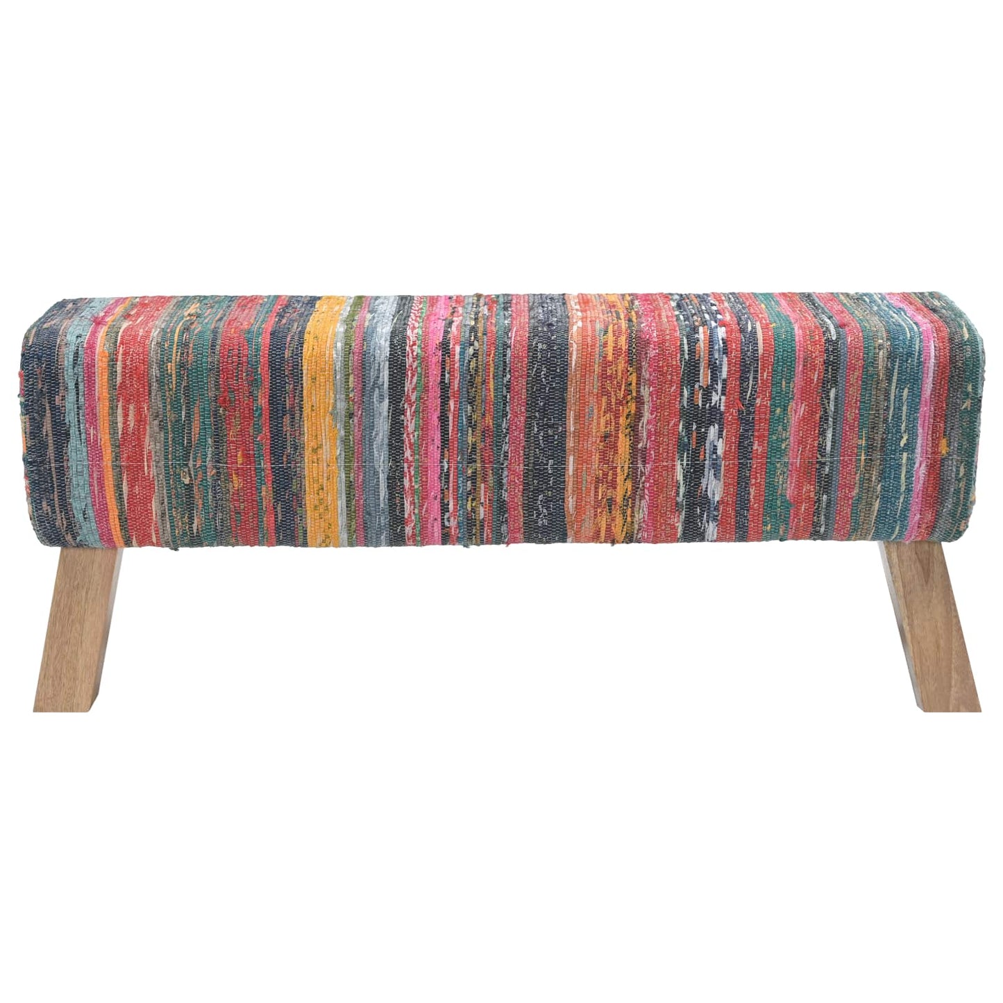vidaXL Bench 110 x 30 x 45 cm Real Leather Multicolour