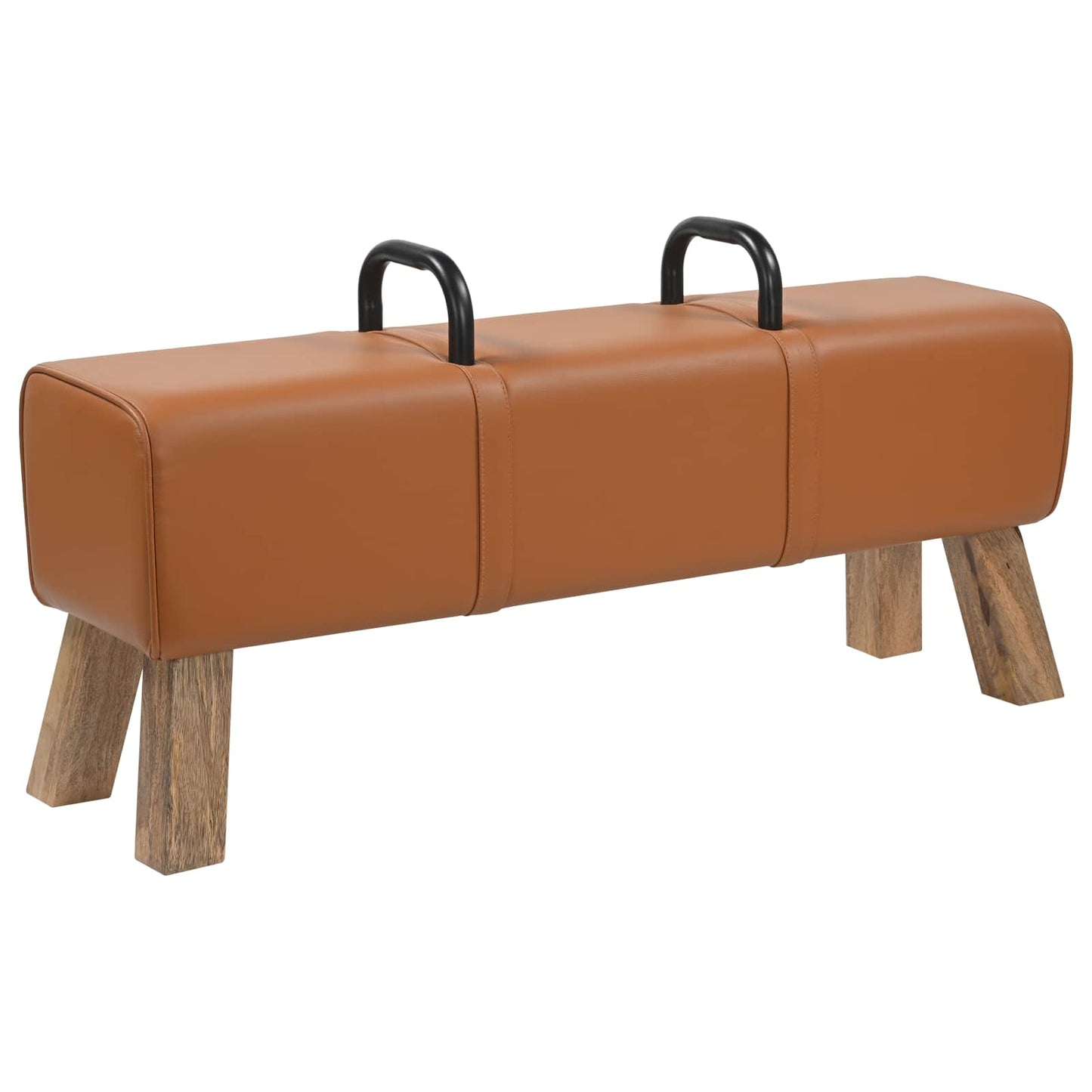 vidaXL Bench Brown 110 x 30 x 45 cm Real Leather