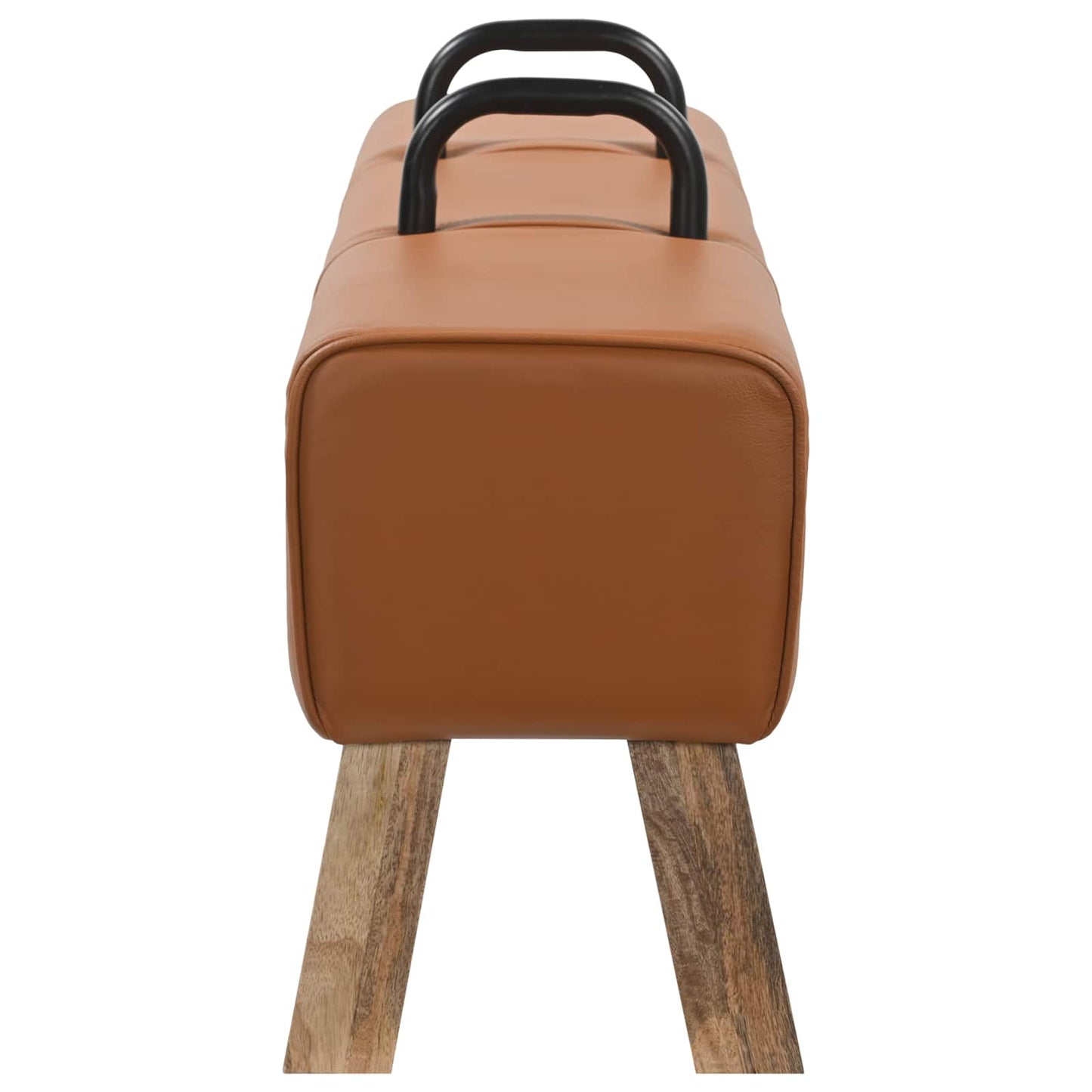 vidaXL Bench Brown 110 x 30 x 45 cm Real Leather