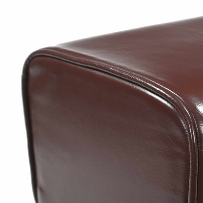 vidaXL Bench Dark Brown 110 x 30 x 45 cm Real Leather
