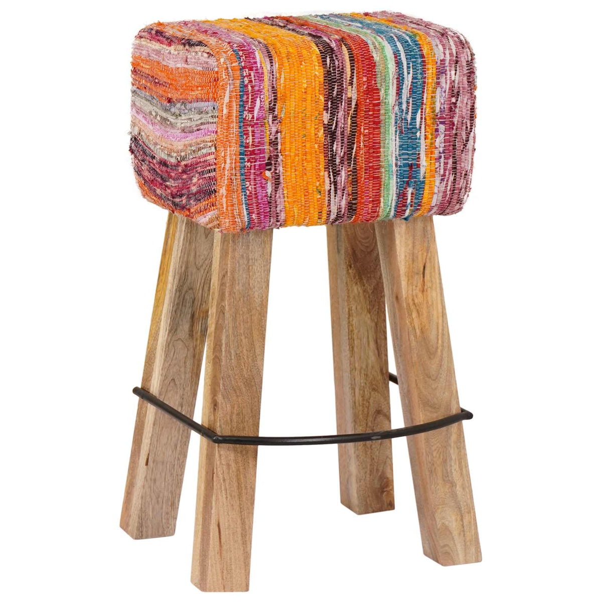 vidaXL Bar Stool 2 pcs Multicolour 44 x 33 x 74 cm Real Leather