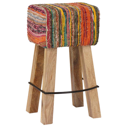 vidaXL Bar Stool 2 pcs Multicolour 44 x 33 x 74 cm Real Leather