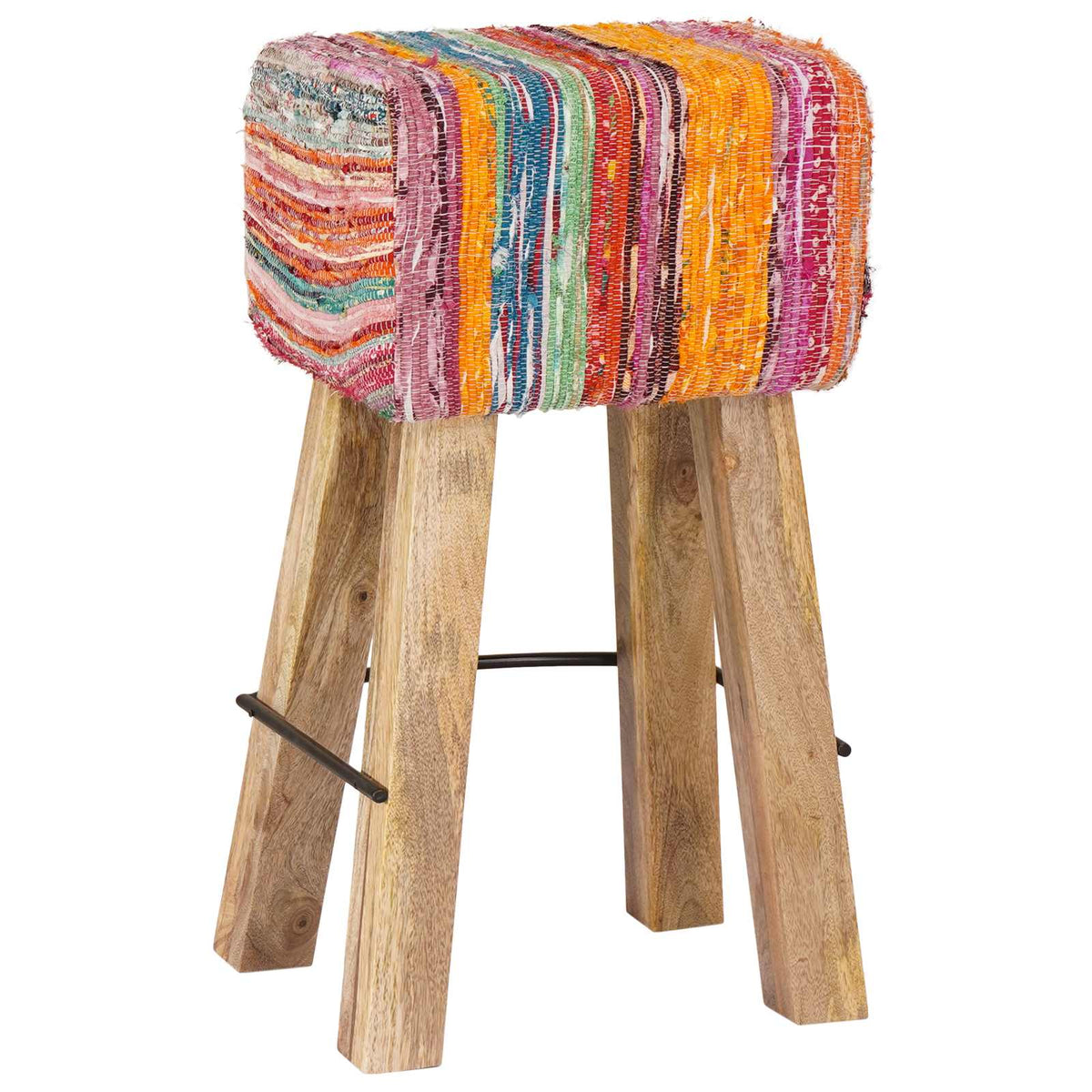 vidaXL Bar Stool 2 pcs Multicolour 44 x 33 x 74 cm Real Leather