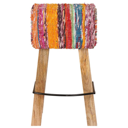 vidaXL Bar Stool 2 pcs Multicolour 44 x 33 x 74 cm Real Leather