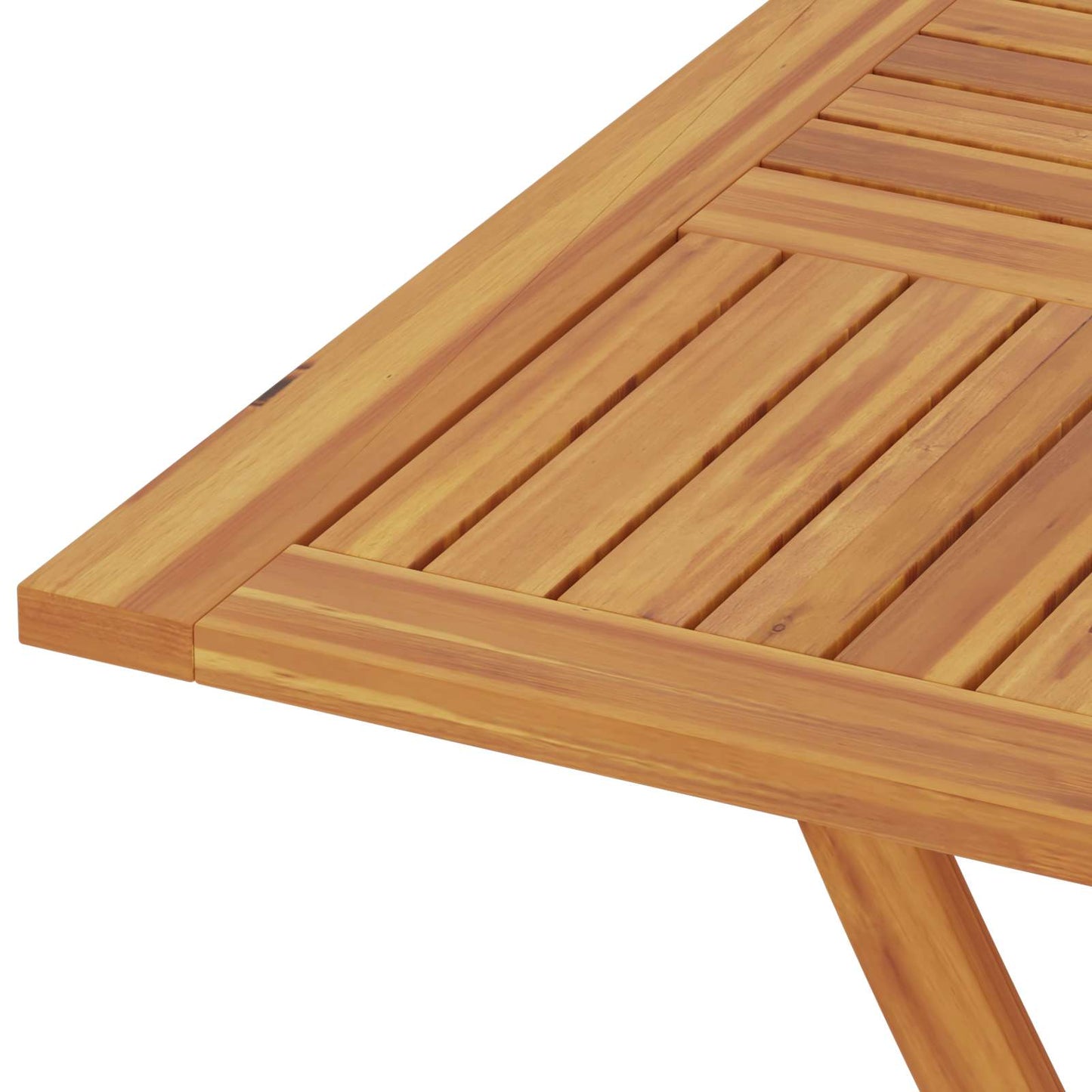 vidaXL Folding Garden Table Natural 90 x 90 x 75 cm Solid Teak Wood