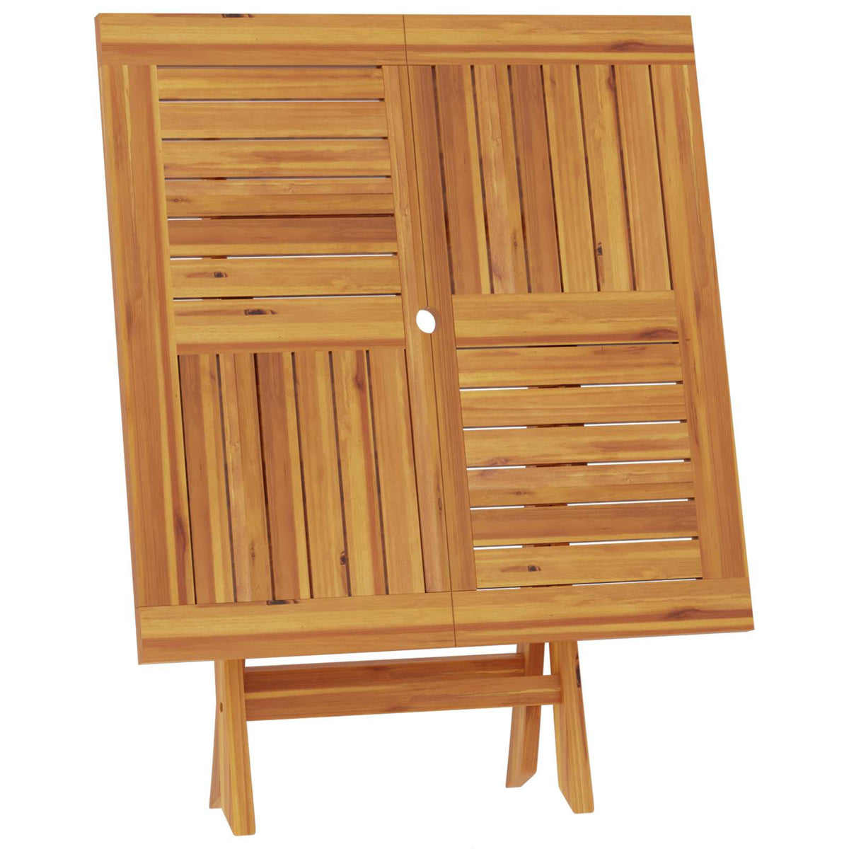 vidaXL Folding Garden Table Natural 90 x 90 x 75 cm Solid Teak Wood