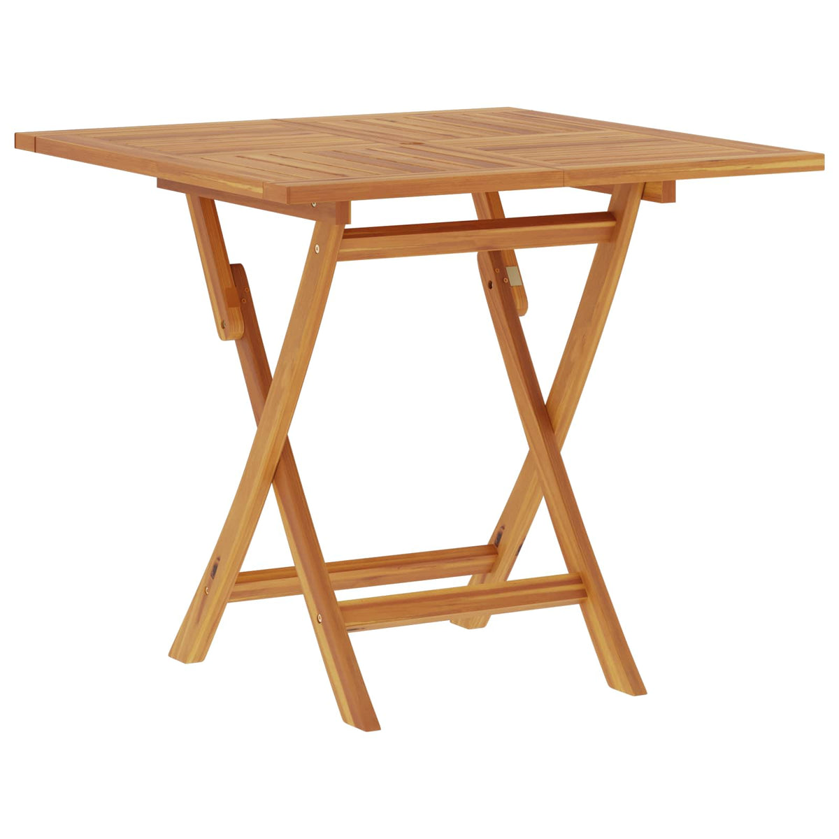 vidaXL Folding Garden Table Natural 90 x 90 x 75 cm Solid Teak Wood